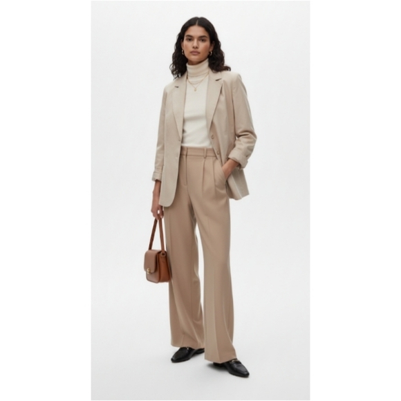 Liz Claiborne Jackets & Blazers - Liz Claiborne Women's Size Small Petite Beige Button Front Cotton Blazer